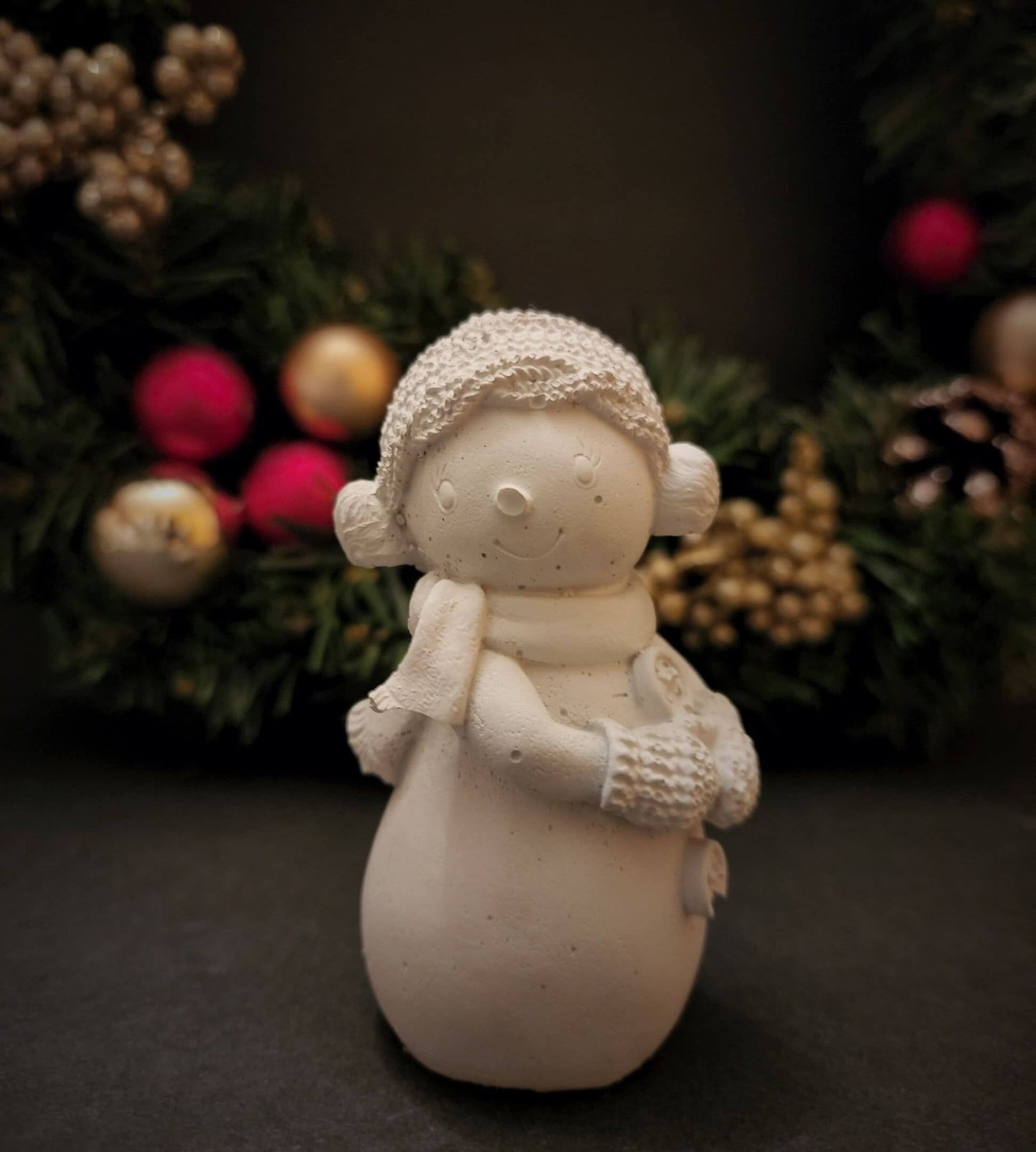 Snow Person Decoration - Snow Person Figurine - Christmas Decoration - Home Goods - Paint Able Arts and Crafts - Holiday Item - Snowman item