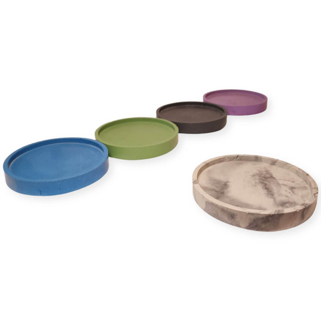 Circle Tray - Concrete Coaster - Decoration - Modern Decor - Housewarming Gift - Home Products - Colorful Organizer - Jewelry Tray - Cement