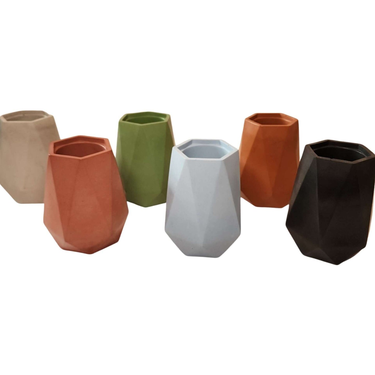 Geometric Concrete Small Pot - Toothbrush Holder - Small Home Product - Modern Decor - Gift - Wedding/Shower Favor - Candle Vessel - Cement