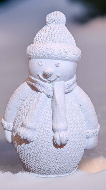 Snow Person Decoration - Snow Person Figurine - Christmas Decoration - Home Goods - Paint Able Arts and Crafts - Holiday Item - Snowman item