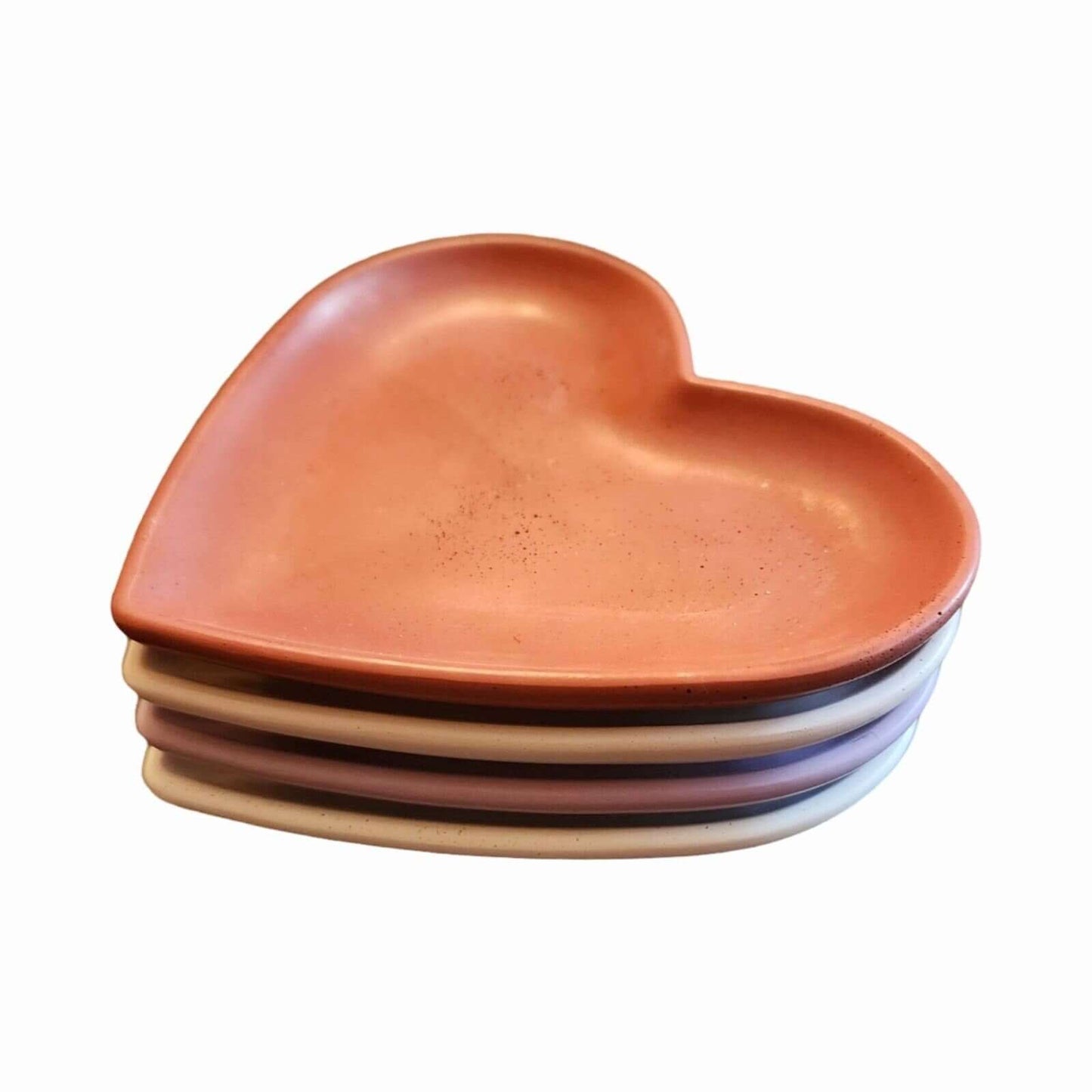 Heart Trinket Tray - Concrete Decoration - Modern Decor - Housewarming Wedding Gift - Home Goods - Colorful Organizer - Jewelry Minimalist