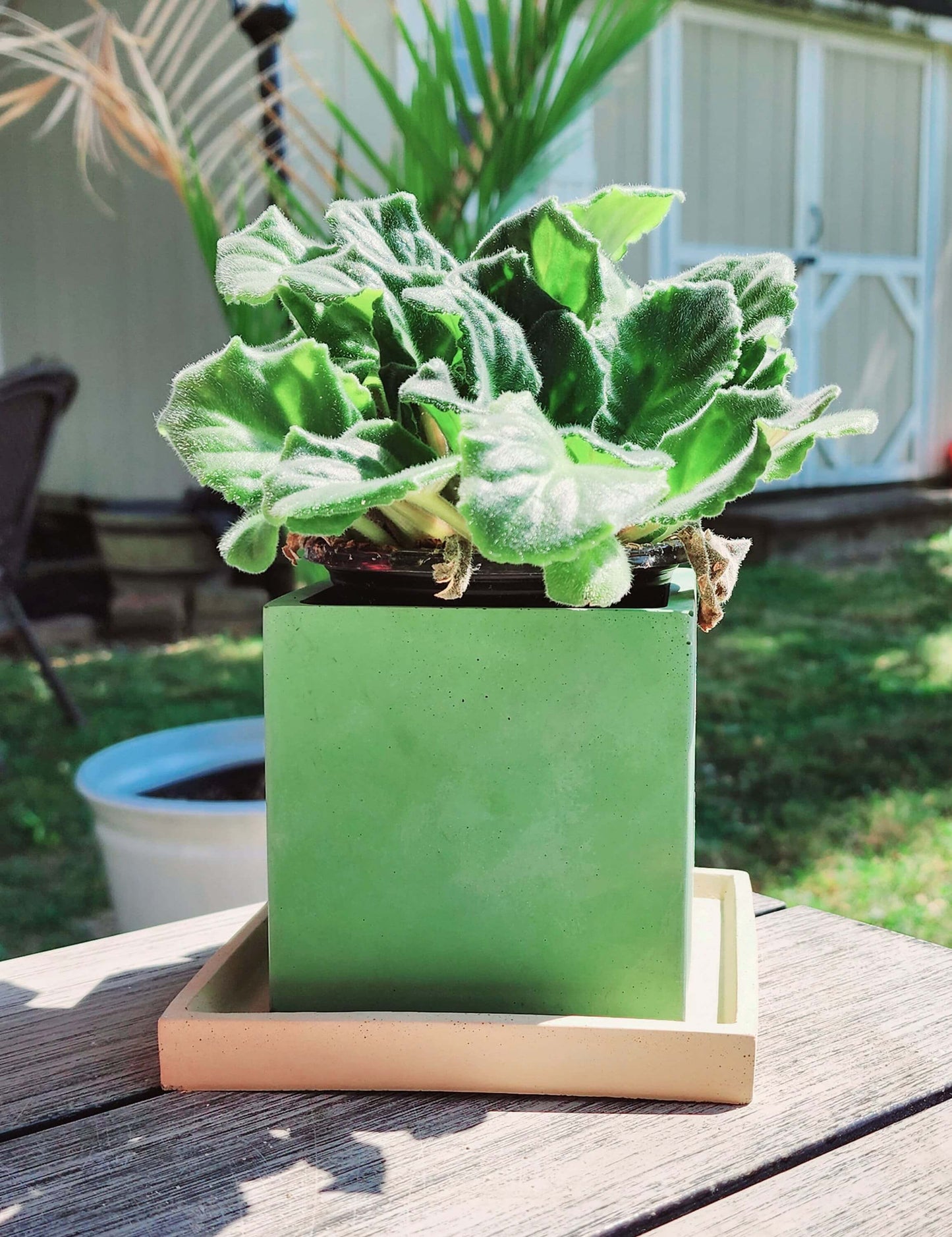Square Concrete Tray - Coaster - Pot Holder - Decoration - Modern Decor - Housewarming Gift - Home Products - Colorful Organizer