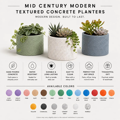 Vintage Concrete Succulent Planter Pot
