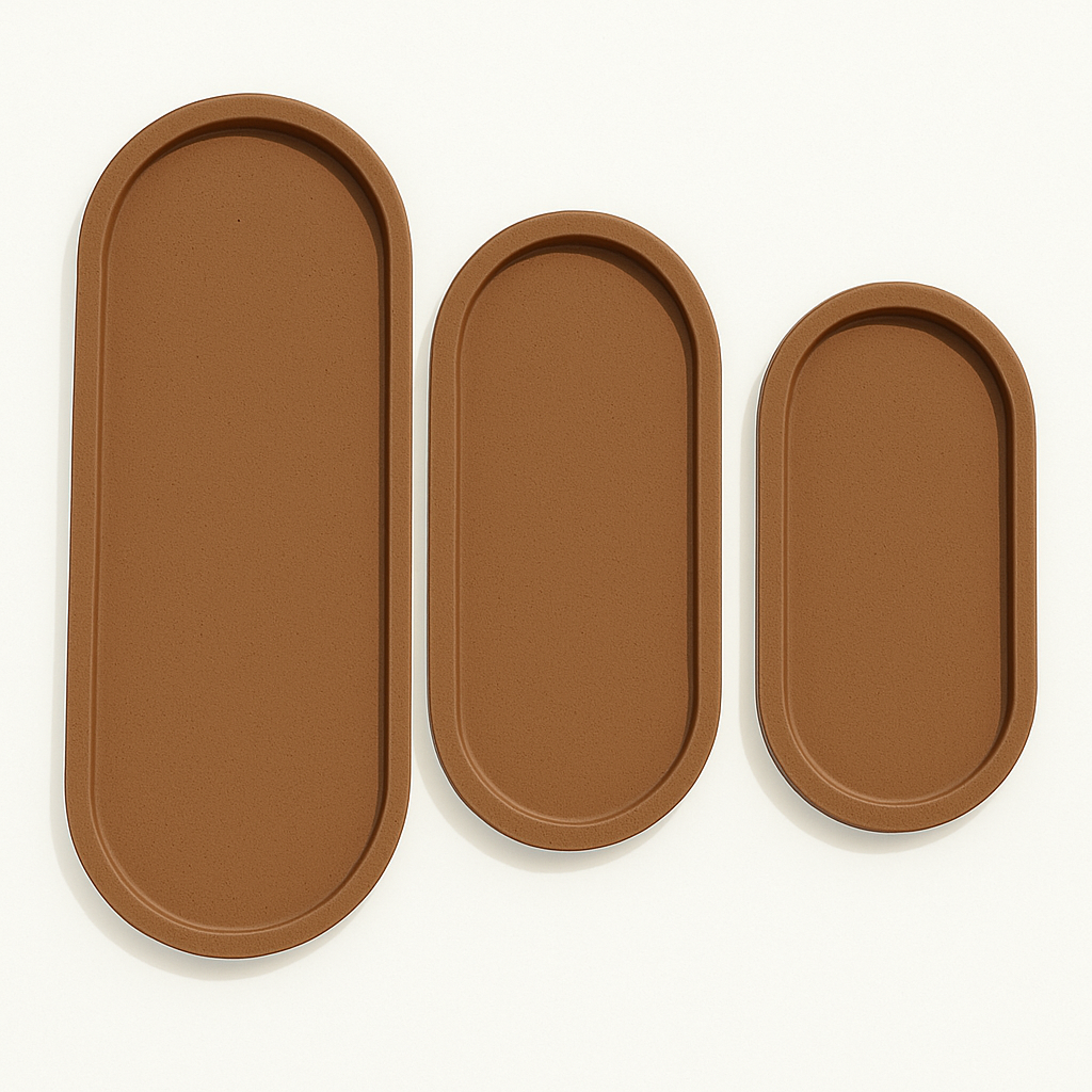 Oval Concrete Bathroom & Jewelry Tray