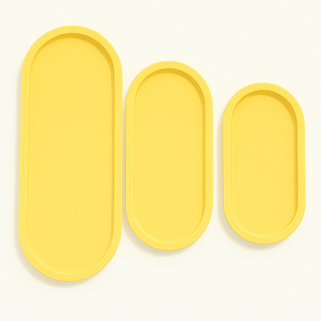 Oval Concrete Bathroom & Jewelry Tray