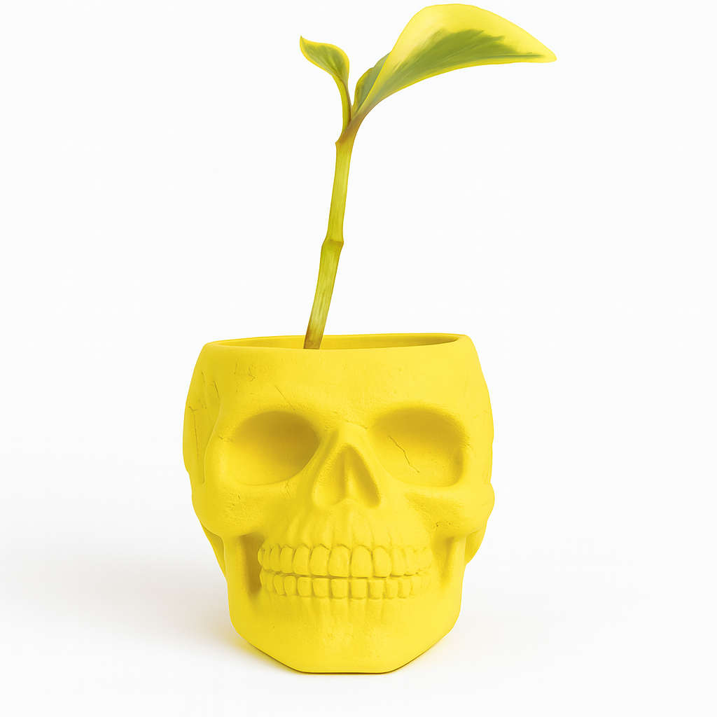 Skull Concrete Planter for Succulents