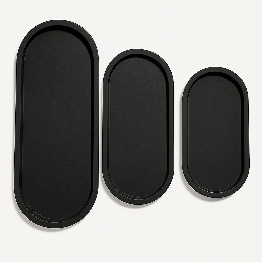 Oval Concrete Bathroom & Jewelry Tray