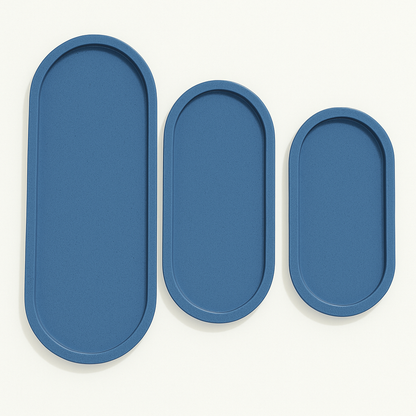 Oval Concrete Bathroom & Jewelry Tray