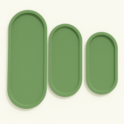 Oval Concrete Bathroom & Jewelry Tray