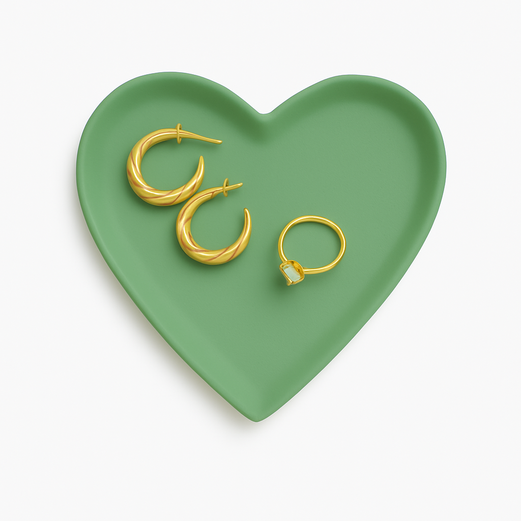 Heart Concrete Trinket Tray