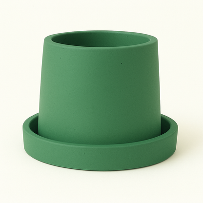 Small Round Concrete Succulent Planter