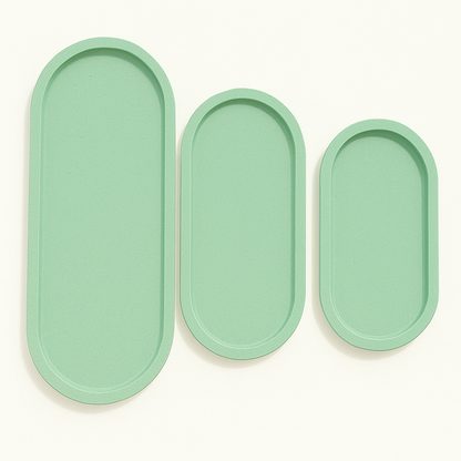 Oval Concrete Bathroom & Jewelry Tray