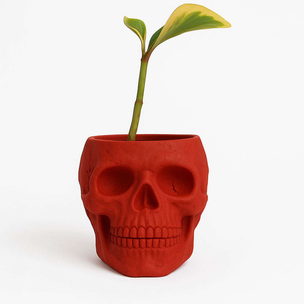 Skull Concrete Planter for Succulents