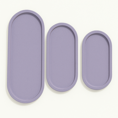 Oval Concrete Bathroom & Jewelry Tray