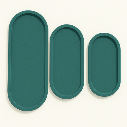 Oval Concrete Bathroom & Jewelry Tray