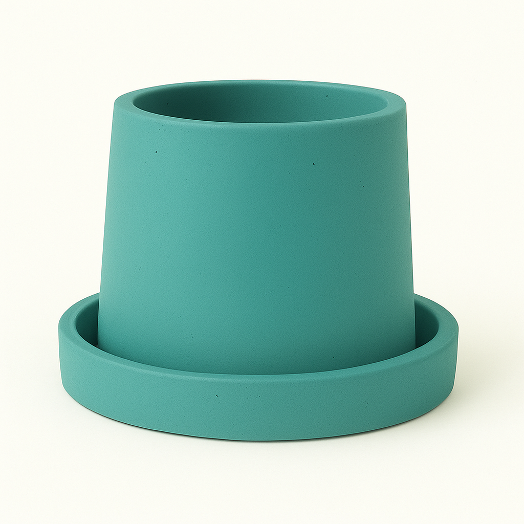 Small Round Concrete Succulent Planter