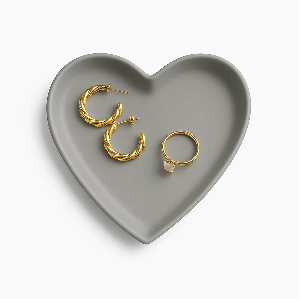 Heart Concrete Trinket Tray