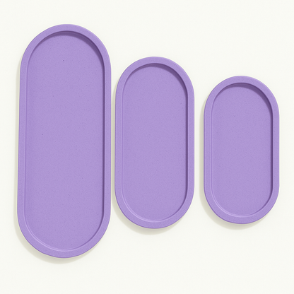 Oval Concrete Bathroom & Jewelry Tray