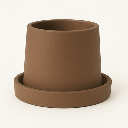 Small Round Concrete Succulent Planter