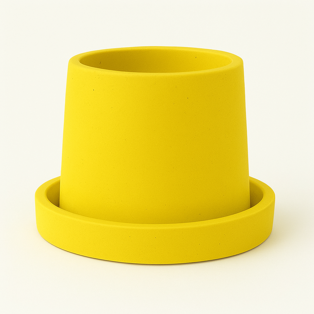 Small Round Concrete Succulent Planter