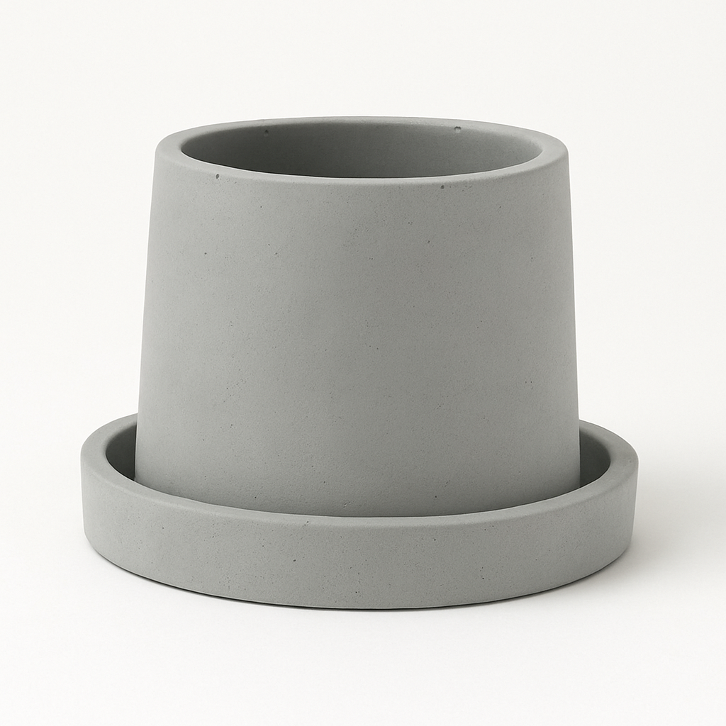 Small Round Concrete Succulent Planter