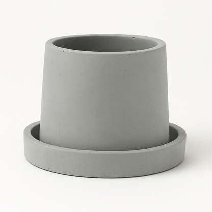 Small Round Concrete Succulent Planter