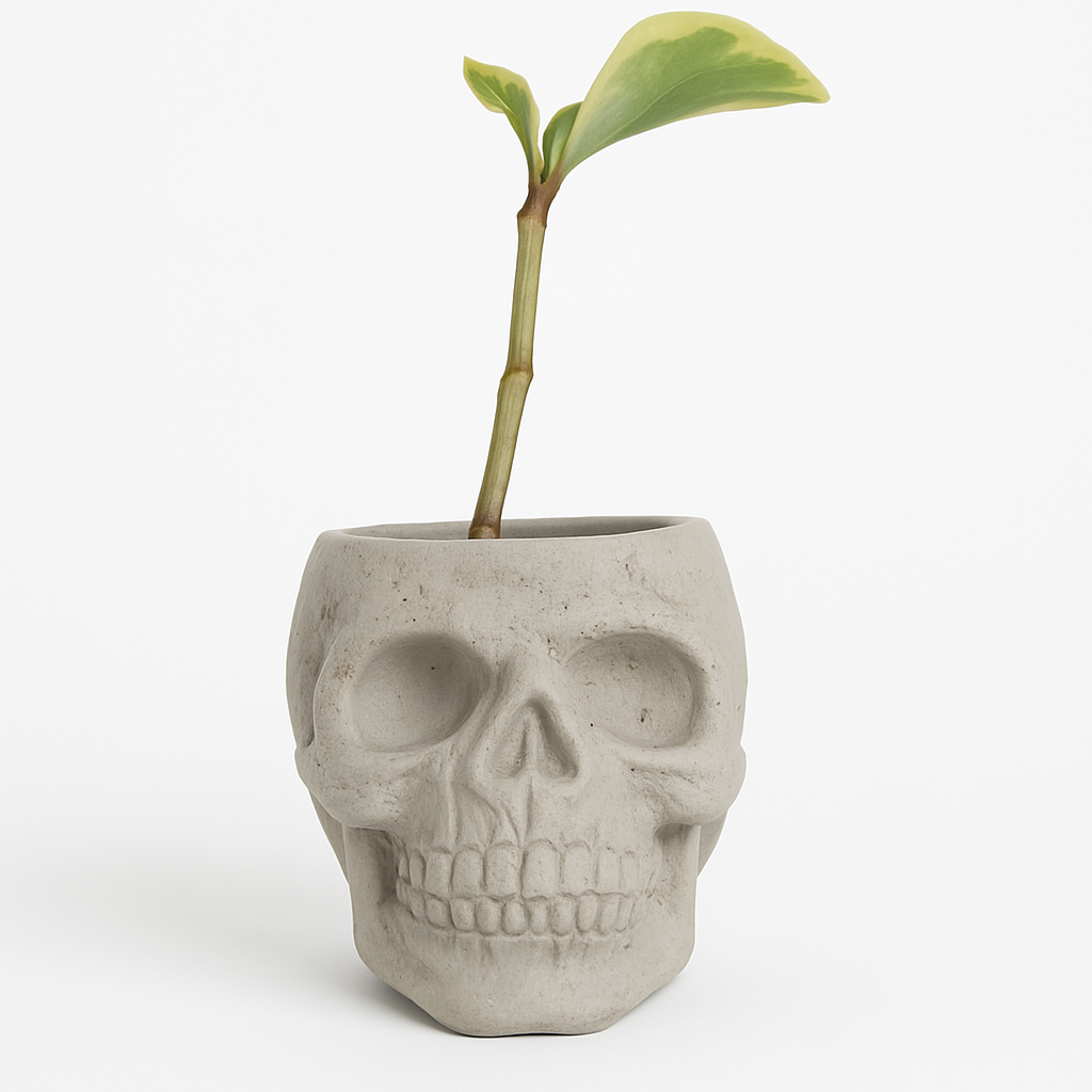 Skull Concrete Planter for Succulents