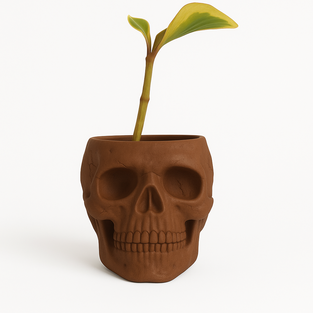 Skull Concrete Planter for Succulents