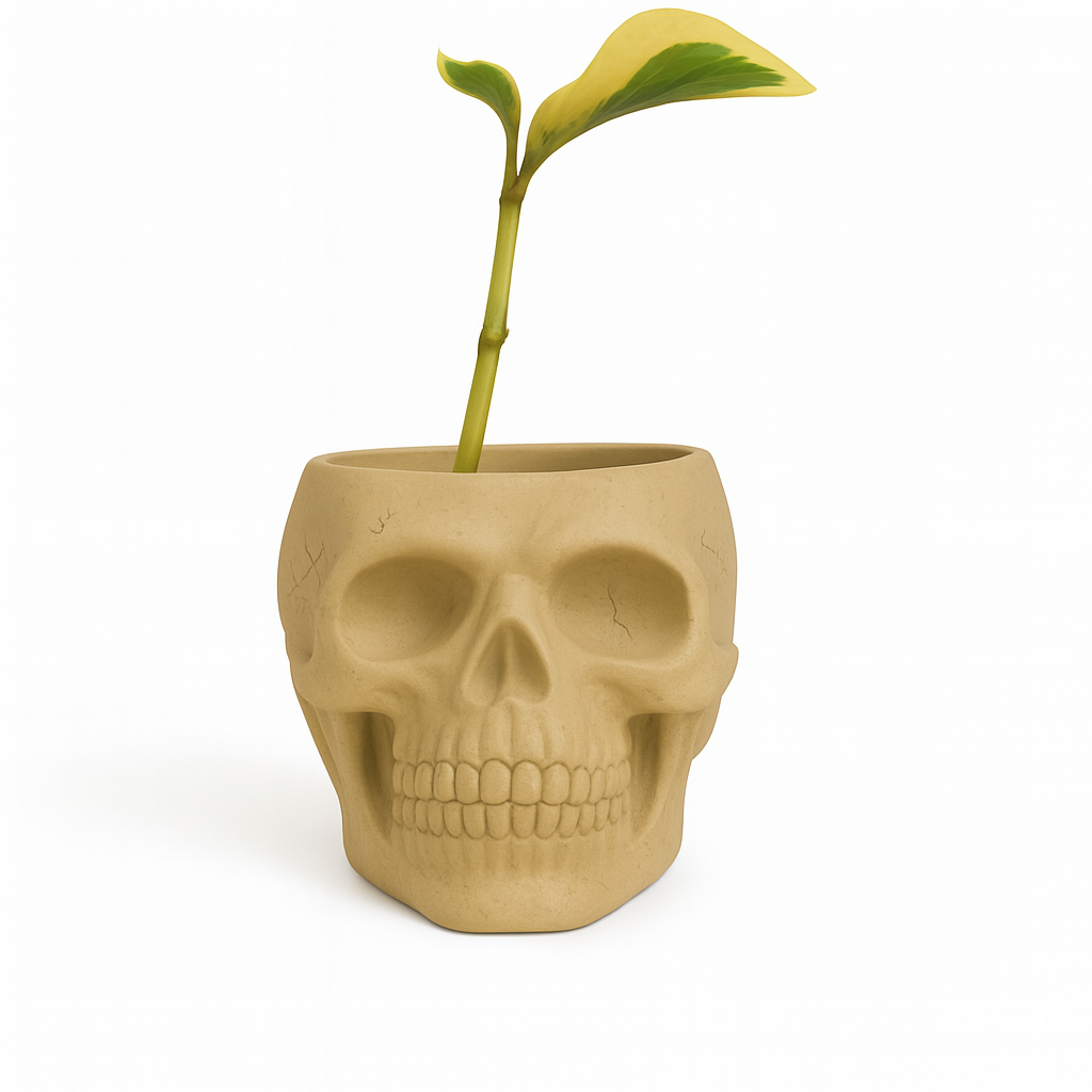 Skull Concrete Planter for Succulents