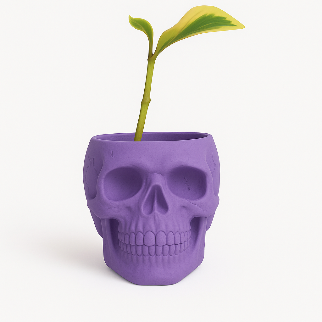 Skull Concrete Planter for Succulents