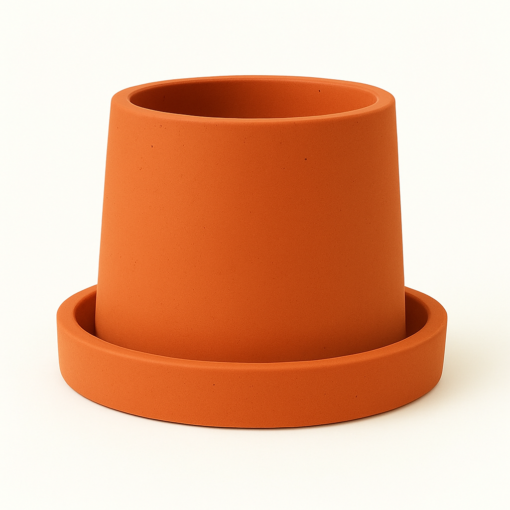 Small Round Concrete Succulent Planter