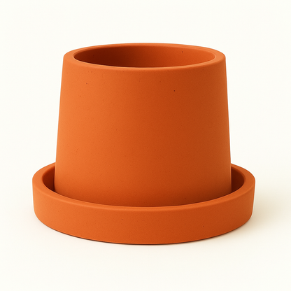 Small Round Concrete Succulent Planter