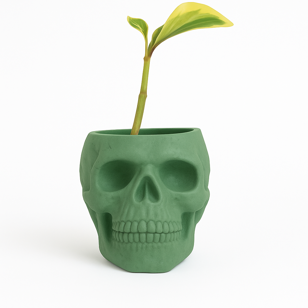 Skull Concrete Planter for Succulents