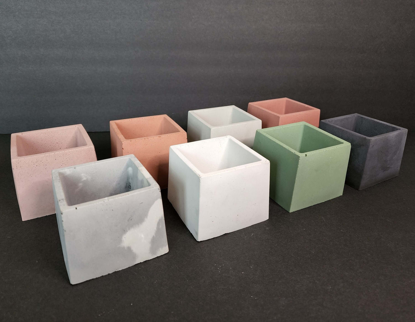 kasamodern modern concrete square pot planter Square Concrete Succulent Planter – WesternStoneStudios