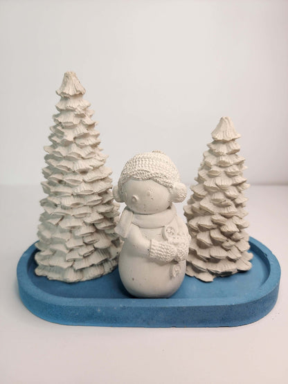 Tree Decoration - Christmas Tree Decoration - Holiday Home Goods - Arts and Crafts - Paint Able Figures - Concrete Shapes