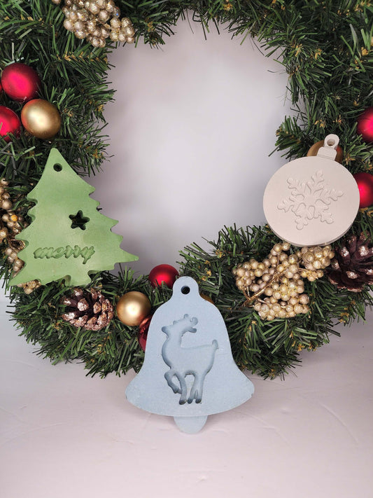 Christmas Ornament - Concrete Ornament - Christmas Tree - Reindeer - Snowflake - Tree