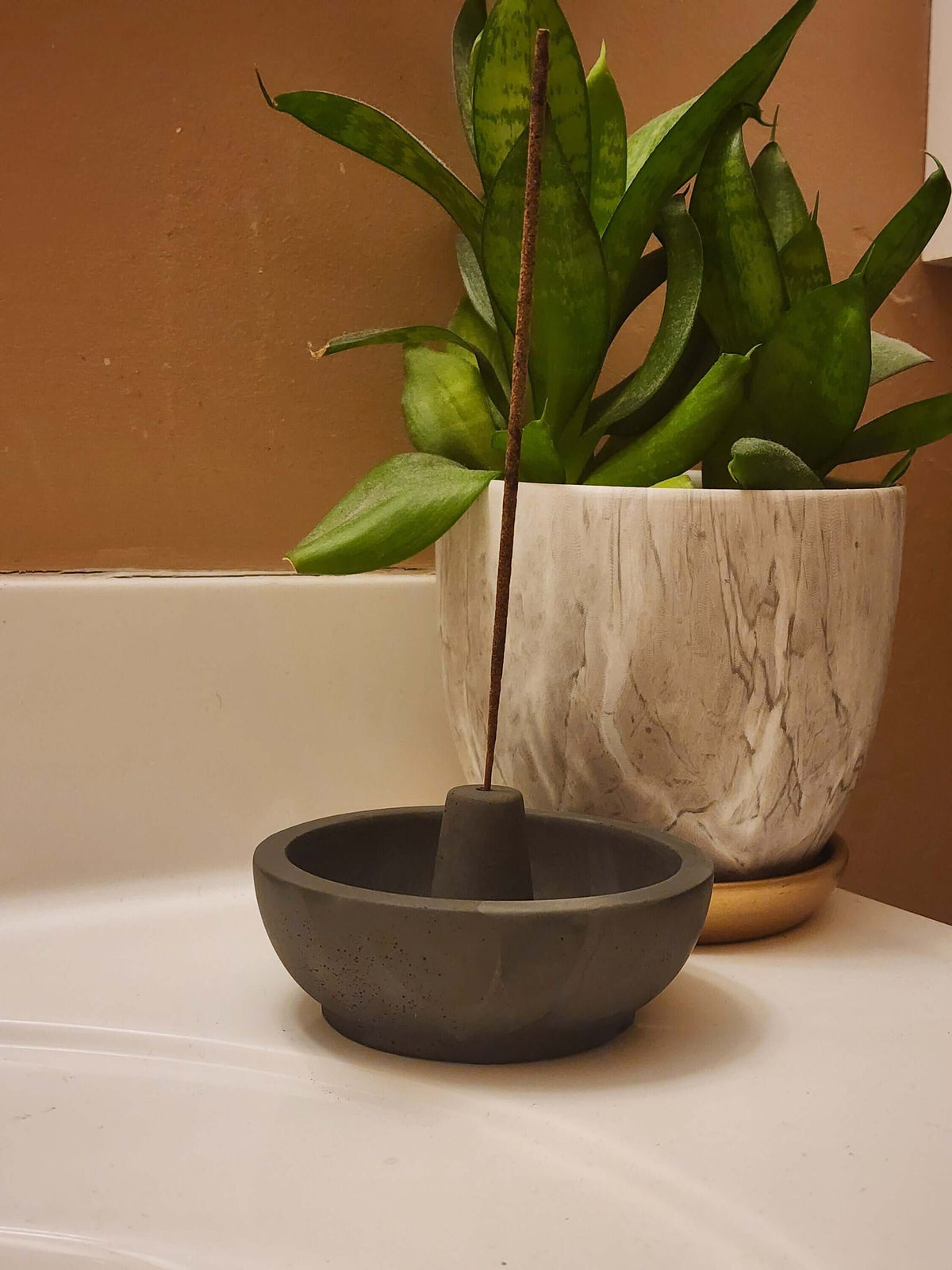 Handmade Concrete Incense Burner & Ashtray