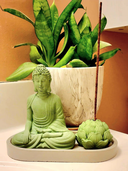 Buddha - Concrete Buddha - Statue - Religious - Zen Modern - Peaceful Piece - Shrine - Elegant Beauty