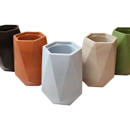 Geometric Concrete Small Pot - Toothbrush Holder - Small Home Product - Modern Decor - Gift - Wedding/Shower Favor - Candle Vessel - Cement