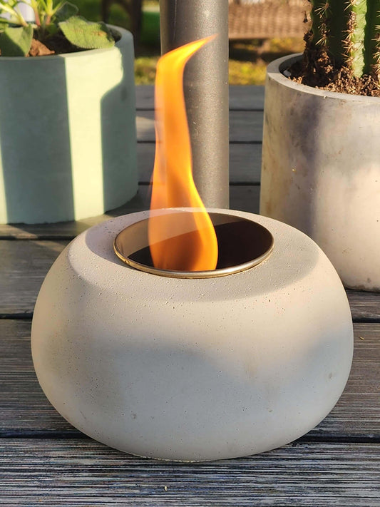 Fire Pit -  Table Top Fire Pit - Fire Bowl - Outdoors - Concrete - Modern Design - Elegant Housewarming Gift