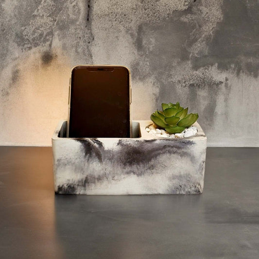 Desk Organizer - Concrete - Modern Organizer - Desk Top Planter - Home Decor - Elegant Household Products - Cement House Minimalist Item