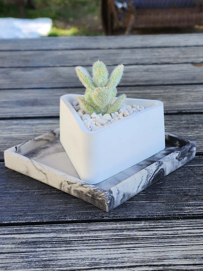 Square Concrete Tray - Coaster - Pot Holder - Decoration - Modern Decor - Housewarming Gift - Home Products - Colorful Organizer