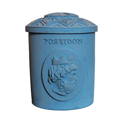 Greek God Jar - Classical Decor - Concrete Decor - Apollo Venus Cupid Poseidon Hermes Home Accent - Colorful Organizer - Antiquity - Cement