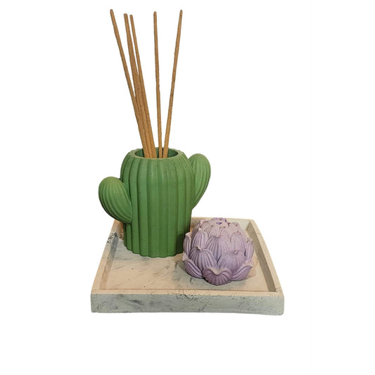 Cactus Pencil Holder - Concrete - Modern Organizer - Home Decor - Elegant Household Products - Cement House Minimalist Item - Desert Theme