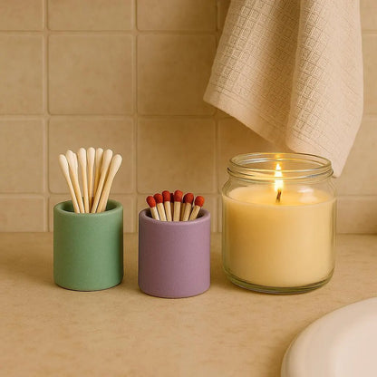 Match Stick Holder - Tooth Pick Holder - Concrete Match Stick Holder - Concrete Decor