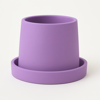 Small Round Concrete Succulent Planter