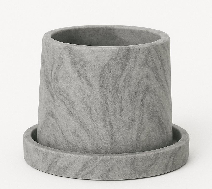 Small Round Concrete Succulent Planter