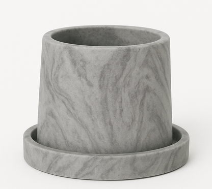 Small Round Concrete Succulent Planter