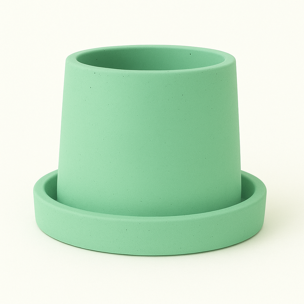 Small Round Concrete Succulent Planter