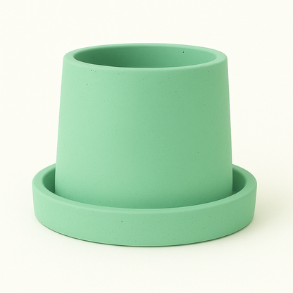 Small Round Concrete Succulent Planter